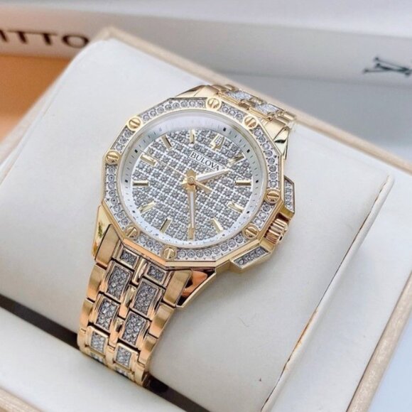 Bulova Accessories - Bulova Diamond Two Tone Gold Watch Women's